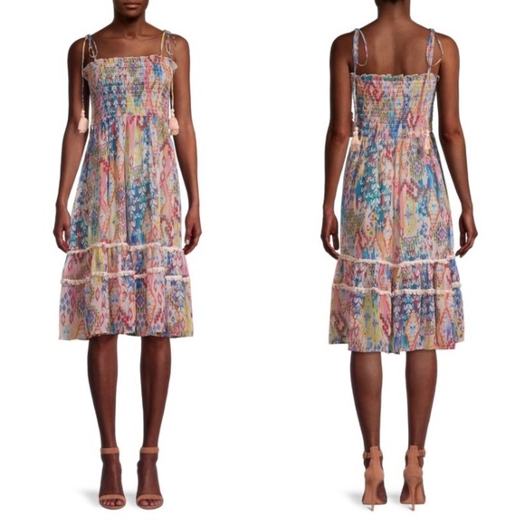 true destinations Dresses & Skirts - TRUE DESTINATIONS Geometric-Print Cover-Up Dress - Size M/L
